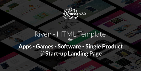 Riven - HTML Template for App, Game, Single Product Landing Page