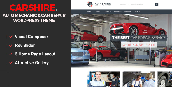 Car Shire v1.3 - Auto Mechanic & Car Repair WordPress Theme