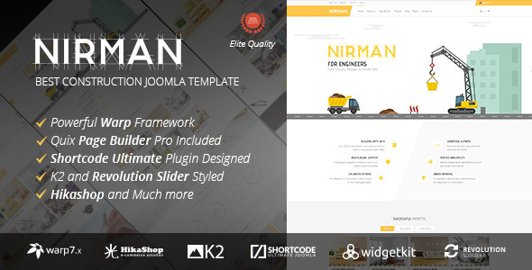 Nirman - Professional Construction Joomla Template