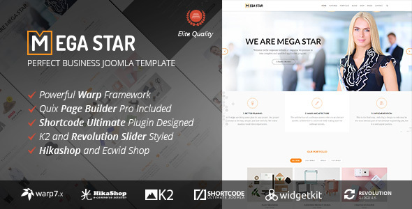 Megastar - Business Joomla Template
