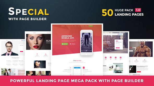 Special - Landing Page HTML Pack With Page Builder