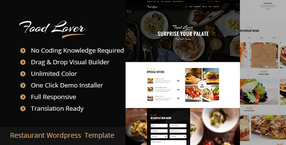 Food Lover v1.2.1 - Restaurant WordPress Theme