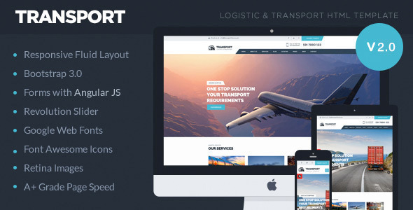 Transport v2.1.0 - Logistic, Transportation & Warehouse HTML5 Template