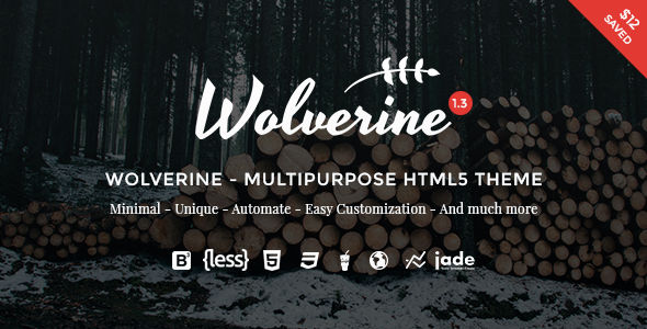 Wolverine v1.3.1 - Multipurpose HTML5 Template