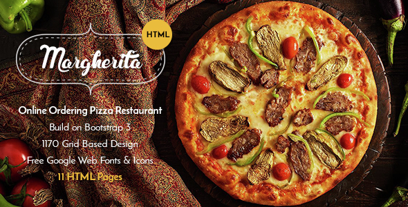 Margherita - Online Ordering Pizza Restaurant HTML