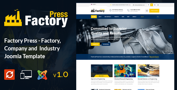Factory Press - Industrial Business Joomla Template