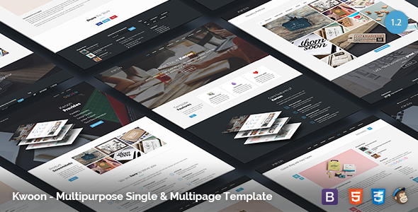 Kwoon v1.2.3 - Multipurpose Single/Multi-page Template