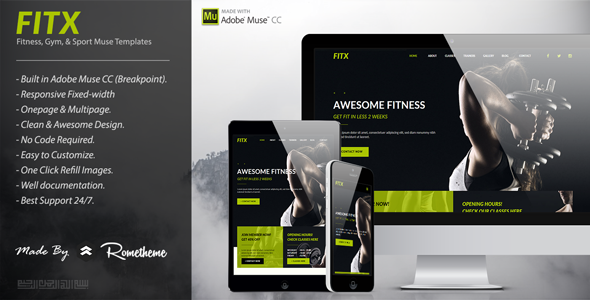 FitX - Fitness & Gym Muse Template