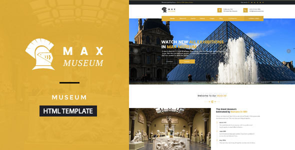 Max Museum - Historical & Artifacts Museum HTML Template