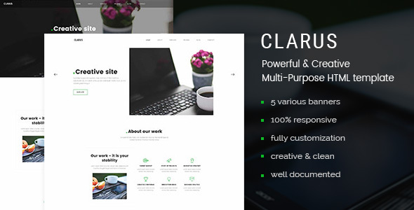 Clarus - Mobirise Responsive Business HTML Site Builder