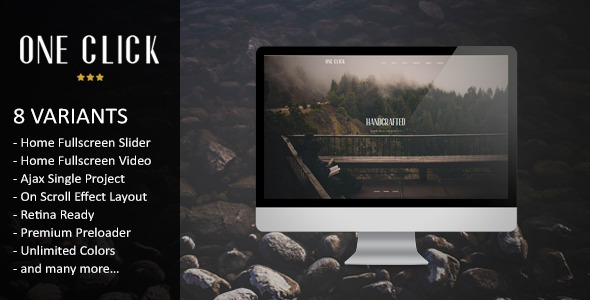 One Click - Parallax One Page HTML Template