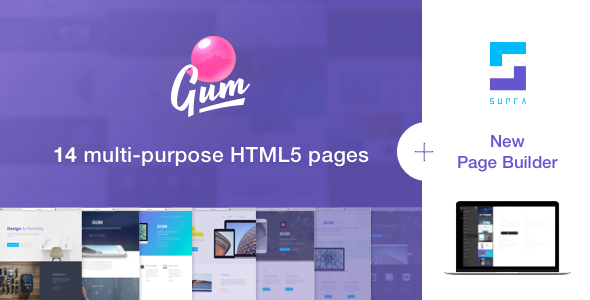 Gum - Landing Page Set with Page Builder