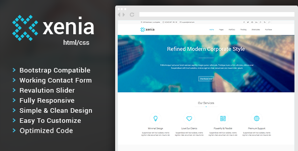 Xenia - Refined HTML 5 / CSS 3 Corporate Template - Updated
