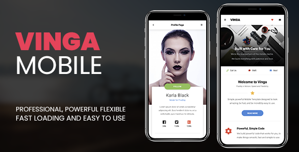 Vinga Mobile - Mobile Template