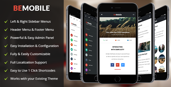 Be Mobile - Mobile and Tablet Responsive WordPress Theme (WooCommerce Ready)