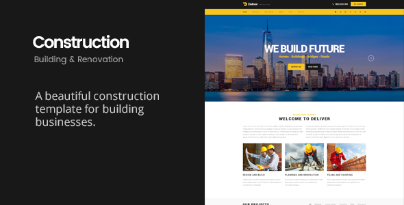 Deliver Construction | Building & Renovation HTML Template