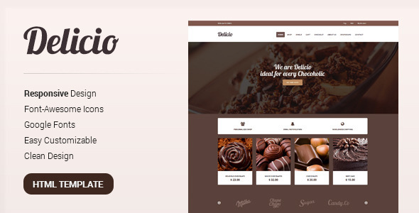 Delicio - Bakery & Food eCommerce HTML Template