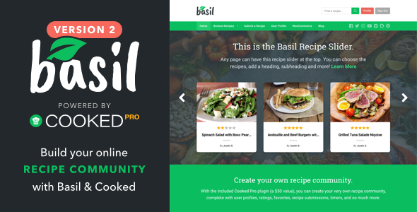 Basil Recipes v2.0.1 - A Recipe-Powered WordPress Theme