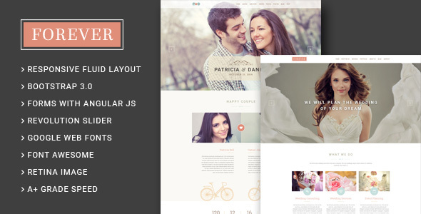 Forever - Wedding Couple & Wedding Agency HTML5 Template
