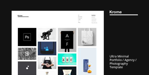 KROME - Pure & Minimal Creative Portfolio / Agency / Photography Template