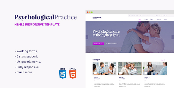 Psychology - HTML5 template for Psychological Practice