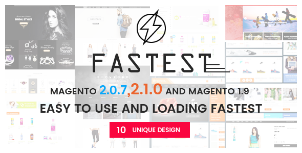 Fastest - Magento 2 themes - Magento 2.1.0 & Magento 1.9 Multipurpose Responsive Theme (10 Design)