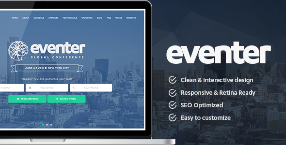 Eventer - Event and Conference Landing Page